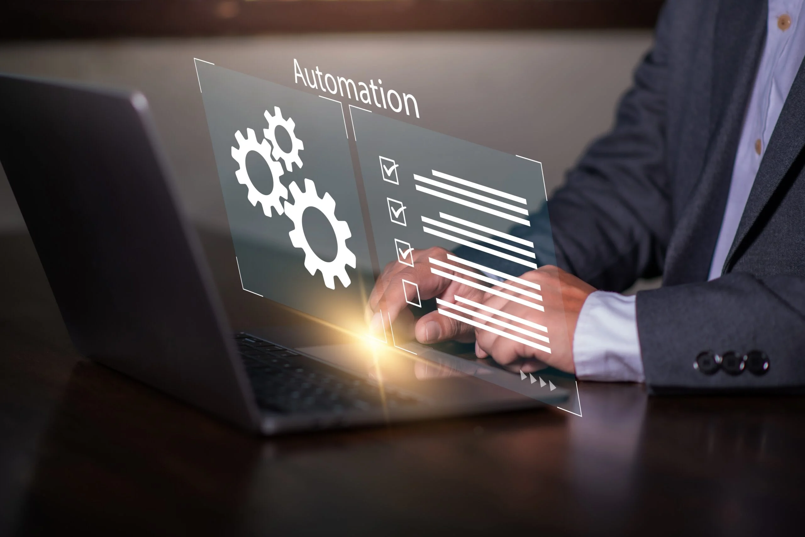 A network of connected icons representing automated workflows and digital efficiency from Microsoft Power Automate for small businesses.